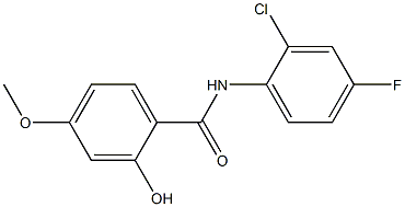 N-(2-chloro-4-fluorophenyl)-2-hydroxy-4-methoxybenzamide Struktur