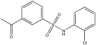 N-(2-chlorophenyl)-3-acetylbenzene-1-sulfonamide Struktur