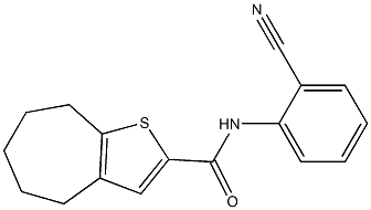 N-(2-cyanophenyl)-4H,5H,6H,7H,8H-cyclohepta[b]thiophene-2-carboxamide Struktur