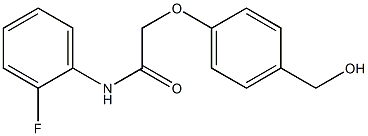 N-(2-fluorophenyl)-2-[4-(hydroxymethyl)phenoxy]acetamide Struktur