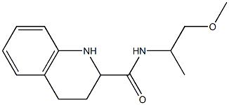 N-(2-methoxy-1-methylethyl)-1,2,3,4-tetrahydroquinoline-2-carboxamide Struktur