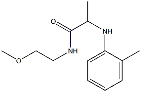 N-(2-methoxyethyl)-2-[(2-methylphenyl)amino]propanamide Struktur