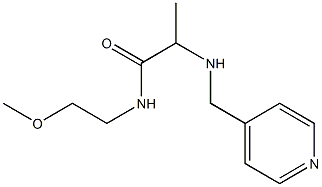 N-(2-methoxyethyl)-2-[(pyridin-4-ylmethyl)amino]propanamide Struktur