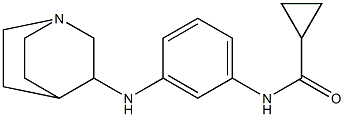 N-(3-{1-azabicyclo[2.2.2]octan-3-ylamino}phenyl)cyclopropanecarboxamide Struktur