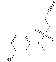 N-(3-amino-4-fluorophenyl)-2-cyano-N-methylethane-1-sulfonamido Struktur