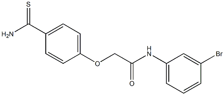 N-(3-bromophenyl)-2-(4-carbamothioylphenoxy)acetamide Struktur