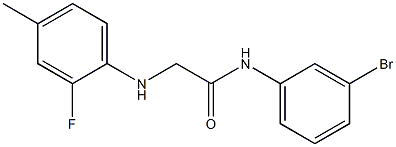 N-(3-bromophenyl)-2-[(2-fluoro-4-methylphenyl)amino]acetamide Struktur