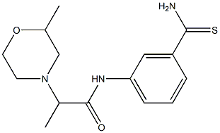 N-(3-carbamothioylphenyl)-2-(2-methylmorpholin-4-yl)propanamide Struktur