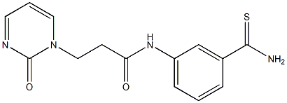 N-(3-carbamothioylphenyl)-3-(2-oxo-1,2-dihydropyrimidin-1-yl)propanamide Struktur