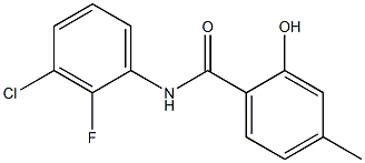 N-(3-chloro-2-fluorophenyl)-2-hydroxy-4-methylbenzamide Struktur