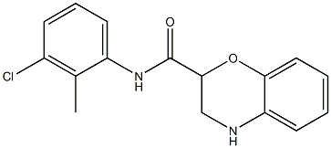 N-(3-chloro-2-methylphenyl)-3,4-dihydro-2H-1,4-benzoxazine-2-carboxamide Struktur