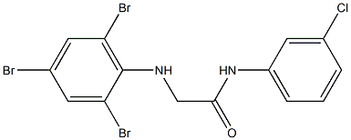 N-(3-chlorophenyl)-2-[(2,4,6-tribromophenyl)amino]acetamide Struktur