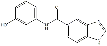 N-(3-hydroxyphenyl)-1H-1,3-benzodiazole-5-carboxamide Struktur