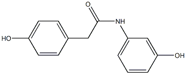 N-(3-hydroxyphenyl)-2-(4-hydroxyphenyl)acetamide Struktur