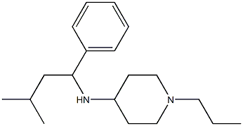 N-(3-methyl-1-phenylbutyl)-1-propylpiperidin-4-amine Struktur