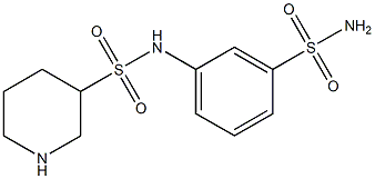 N-(3-sulfamoylphenyl)piperidine-3-sulfonamide Struktur