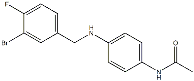 N-(4-{[(3-bromo-4-fluorophenyl)methyl]amino}phenyl)acetamide Struktur