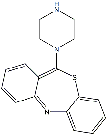 11-(1-piperazinyl) dibenzo-(1,4)-thiazepine Struktur