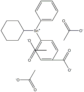 CYCLOHEXYLDIPHENYLTINACETATE Struktur