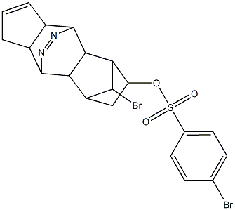 16-bromo-14,15-diazapentacyclo[6.5.2.1~3,6~.0~2,7~.0~9,13~]hexadeca-11,14-dien-4-yl 4-bromobenzene-1-sulfonate Struktur