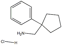 1-(1-PHENYLCYCLOPENTYL)METHANAMINE HYDROCHLORIDE Struktur