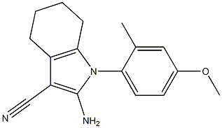 2-AMINO-1-(4-METHOXY-2-METHYLPHENYL)-4,5,6,7-TETRAHYDRO-1H-INDOLE-3-CARBONITRILE Struktur