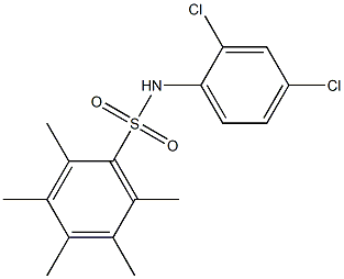 N1-(2,4-dichlorophenyl)-2,3,4,5,6-pentamethylbenzene-1-sulfonamide Struktur