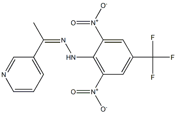 1-(3-pyridyl)ethan-1-one 1-[2,6-dinitro-4-(trifluoromethyl)phenyl]hydrazone Struktur