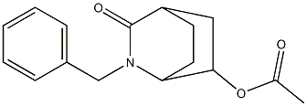 2-benzyl-3-oxo-2-azabicyclo[2.2.2]oct-6-yl acetate Struktur