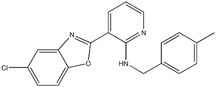 N-[3-(5-chloro-1,3-benzoxazol-2-yl)-2-pyridinyl]-N-(4-methylbenzyl)amine Struktur