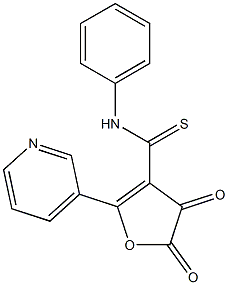 N3-phenyl-4,5-dioxo-2-(3-pyridyl)-4,5-dihydrofuran-3-carbothioamide Struktur