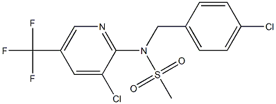 N-(4-chlorobenzyl)-N-[3-chloro-5-(trifluoromethyl)-2-pyridyl]methanesulfonamide Struktur