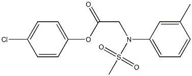 4-chlorophenyl 2-[3-methyl(methylsulfonyl)anilino]acetate Struktur