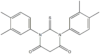 1,3-di(3,4-dimethylphenyl)-2-thioxohexahydropyrimidine-4,6-dione Struktur