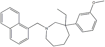 3-ethyl-3-(3-methoxyphenyl)-1-(1-naphthylmethyl)azepane Struktur