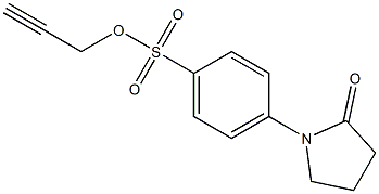 prop-2-ynyl 4-(2-oxotetrahydro-1H-pyrrol-1-yl)benzene-1-sulfonate Struktur