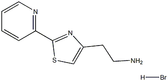 2-[2-(2-pyridinyl)-1,3-thiazol-4-yl]-1-ethanamine-hydrabromide Struktur