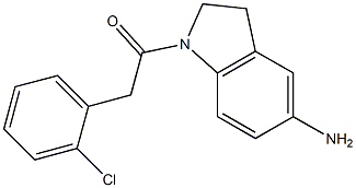 1-(5-amino-2,3-dihydro-1H-indol-1-yl)-2-(2-chlorophenyl)ethan-1-one Struktur