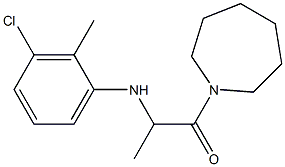 1-(azepan-1-yl)-2-[(3-chloro-2-methylphenyl)amino]propan-1-one Struktur