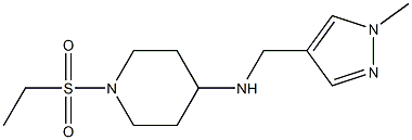 1-(ethanesulfonyl)-N-[(1-methyl-1H-pyrazol-4-yl)methyl]piperidin-4-amine Struktur