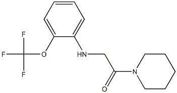 1-(piperidin-1-yl)-2-{[2-(trifluoromethoxy)phenyl]amino}ethan-1-one Struktur