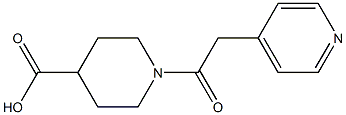 1-(pyridin-4-ylacetyl)piperidine-4-carboxylic acid Struktur