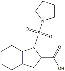 1-(pyrrolidine-1-sulfonyl)-octahydro-1H-indole-2-carboxylic acid Struktur