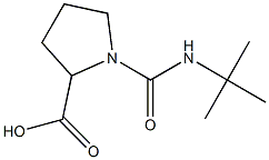 1-(tert-butylcarbamoyl)pyrrolidine-2-carboxylic acid Struktur