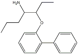 1-[(4-aminoheptan-3-yl)oxy]-2-phenylbenzene Struktur