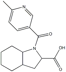 1-[(6-methylpyridin-3-yl)carbonyl]octahydro-1H-indole-2-carboxylic acid Struktur