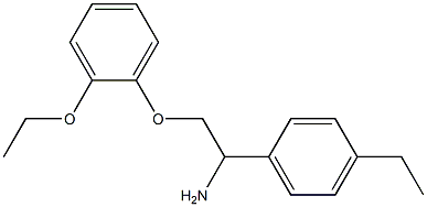 1-[1-amino-2-(2-ethoxyphenoxy)ethyl]-4-ethylbenzene Struktur