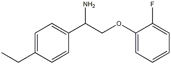 1-[1-amino-2-(2-fluorophenoxy)ethyl]-4-ethylbenzene Struktur