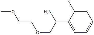 1-[1-amino-2-(2-methoxyethoxy)ethyl]-2-methylbenzene Struktur