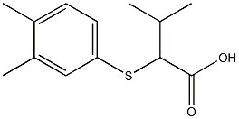 2-[(3,4-dimethylphenyl)sulfanyl]-3-methylbutanoic acid Struktur